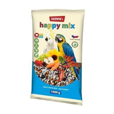 Darwin's Classic Happy Mix Veľký papagáj 1 kg