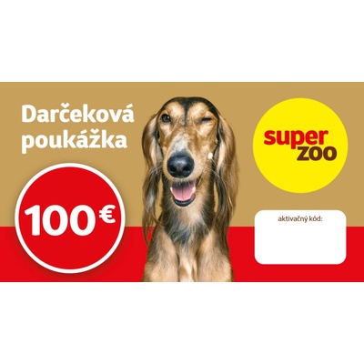 Elektronická dárčeková poukážka Super zoo 100 Eur