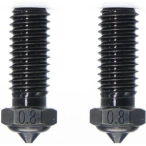 QIDI Tech Дюза от закалена стомана за X-Smart 3/X-Plus 3/X-Max 3/Q1-Pro, комплект от 2 - 0, 8 mm (728683350020)