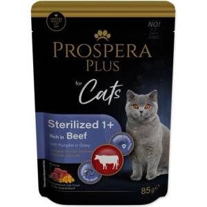 Prospera Plus Пакетче Prospera Plus Sterilized 1+, говеждо, тикви 85g (1513-10107)