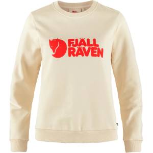 Fjällräven Дамски пуловер Fjällräven Women's Fjällräven Logo Sweater Jumper - Chalk White / Flame Orange (117-1651-0714)