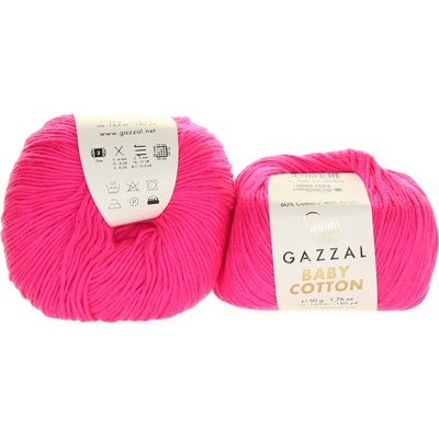 Gazzal Baby Cotton 3461 neon sytě růžová