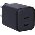 3mk Protection Зарядно устройство за мрежа 3mk Wall Charger Hyper - 2x Type-C, GaN технология, PD 45W - Черен