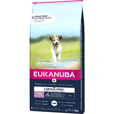 Eukanuba dog Puppy&Junior Small&Medium Grain Free12 kg