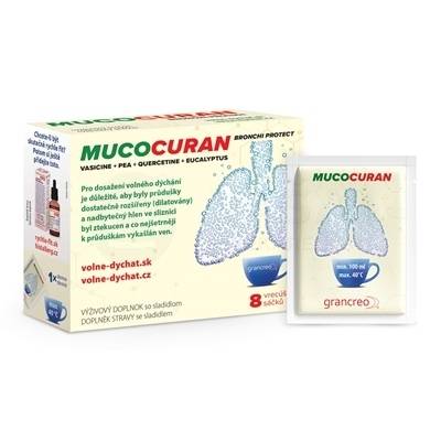 Mucocuran 8 vrecúšok s práškom na prípravu nápoja