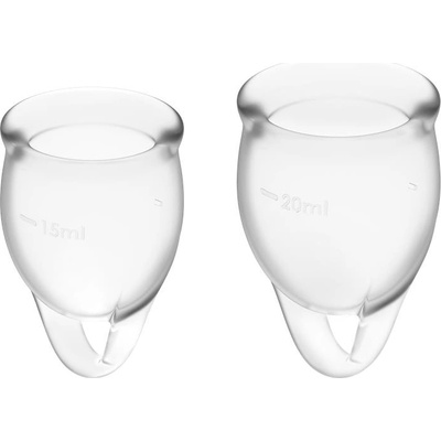 SATISFYER Менструални чашки Satisfyer Feel Confident 2 броя прозрачни