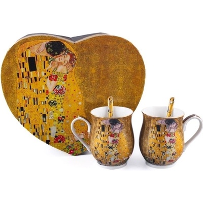 Gustav Klimt Porcelánové šálky na čaj hnedé 300 ml