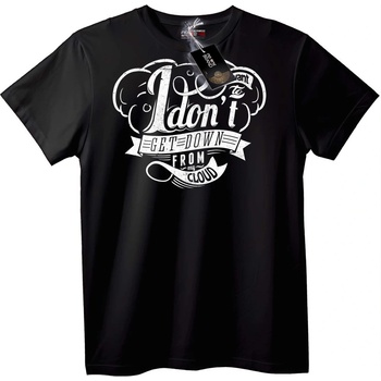 NOONEBRAND Тениска Не слизам от облака си - 6XL, Black