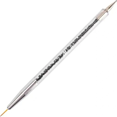 MollyLac 2in1 Zdobiaci štetec a zdobiace pero black zircon 9