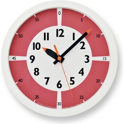 Lemnos Стенен часовник Fun Pun Color 24, 8 см червен (YD15-01 RE)