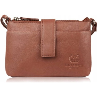 Paolo Peruzzi kabelka cez rameno prírodná koža hnedá