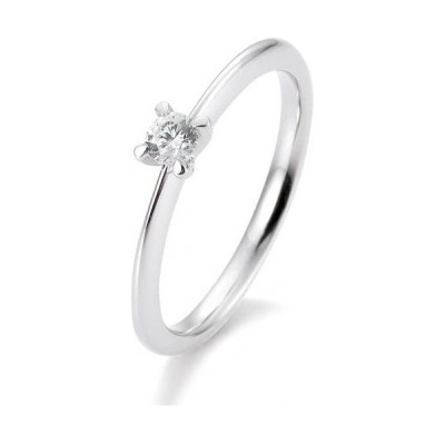 Sofia Diamonds prsteň z bieleho zlata s diamantom BE41 05634