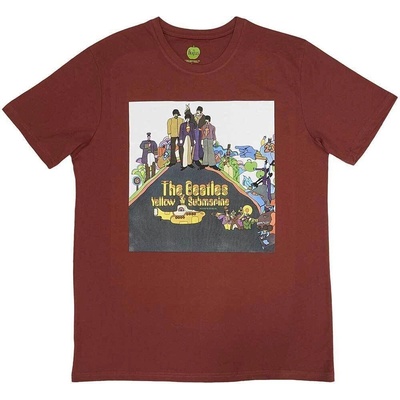 The Beatles Yellow Submarine Album Cover Red M Риза (<![CDATA[BEATTEE604MR02]]>)