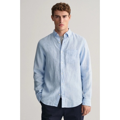 Gant košeľa reg linen shirt modrá
