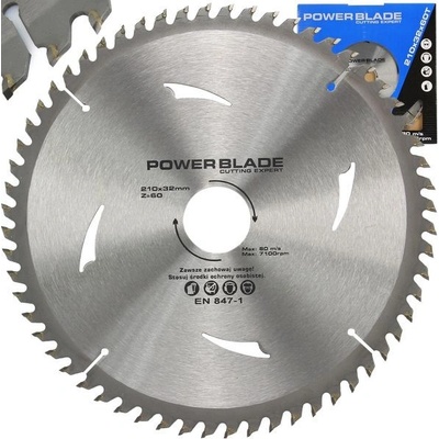 Kotouč pilový s SK plátky (vidiový), 210x60Tx32mm POWER BLADE M09065