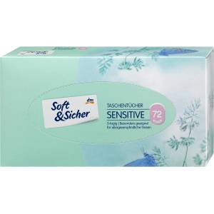 Soft&Sicher Носни кърпички Sensitive, 72 бр (1661764)