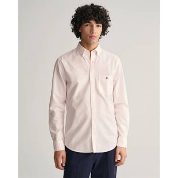 Gant Regular Fit Banker Stripe Classic Oxford Shirt - Pale Pink 662
