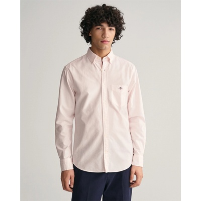 Gant Regular Fit Banker Stripe Classic Oxford Shirt - Pale Pink 662