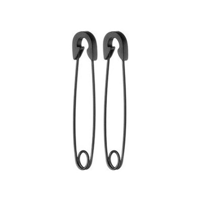 Steel Edge visiace náušnice spínací špendlík WJHE63 čierna