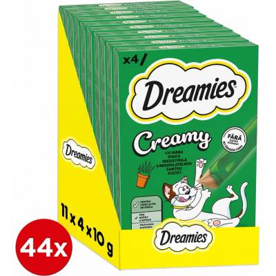 Dreamies pochúťka pre mačky Creamy Catnip 11x(4x10 g)