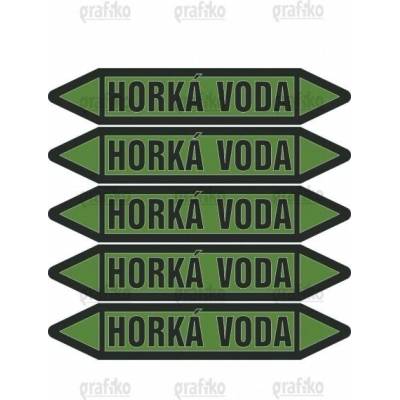 Grafiko | Horká voda - Materiál Samolepící PVC folie, Rozměr aršík 5ks šipka 350x52mm