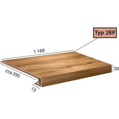 Karndean International Ecoline Step - 2 BP schod s nosom 9523 Dub jesenný