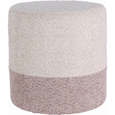 Home Styling Collection Kulatý čalouněný puf ve dvou barvách boucle, 34 x 35 cm