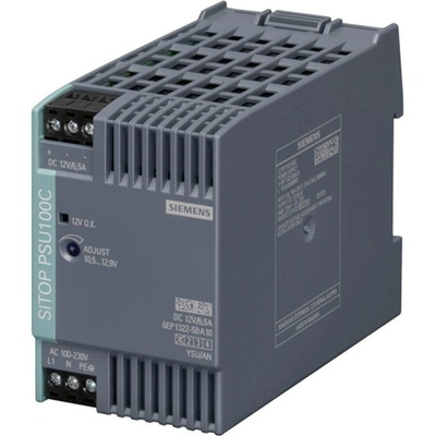 Siemens SITOP PSU100C 12 V/6,5 A sieťový zdroj na montážnu lištu (DIN lištu) 12 V/DC 6.5 A 78 W Počet výstupov:1 x Obsah