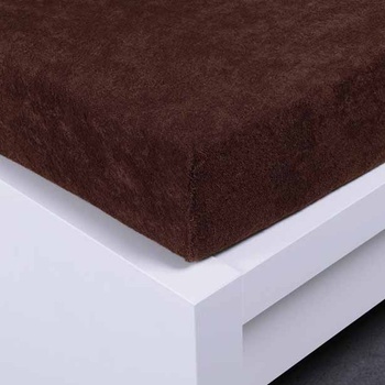 Xpose Froté prostěradlo Exclusive tmavě hnědé 140x200