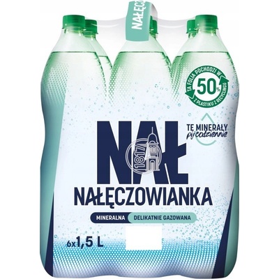 Nałęczowianka Přírodní minerální voda jemně perlivá 6 x 1,5 l