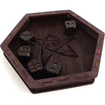 Myší Doupě Dice Tray Dřevěný mořený Cthulhu