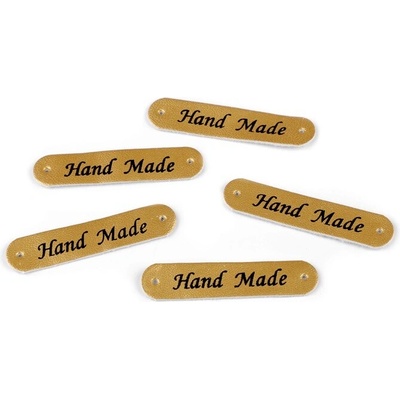 Ceduľka Hand made - zlatá