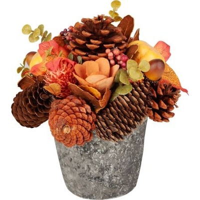 Strend Pro Ikebana MagicHome Nature, podzimní, oranžová, s listím, 18 cm ST8091695
