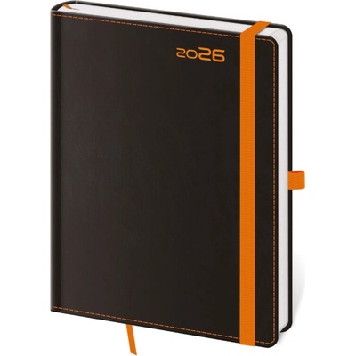 Helma A5 Denní 2026 Black Orange – Zboží Dáma