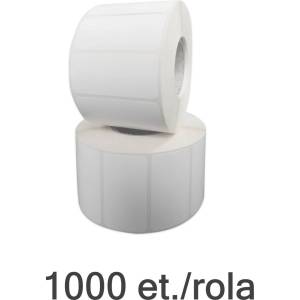 ZINTA Ролка саморазрушаващи се PE етикети, бели, 75x57 мм, 1000 бр. /ролка (75X57X1000-PESEC)
