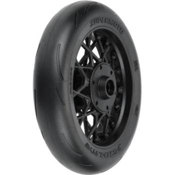 Pro-Line колело с гума 1: 4 Supermoto предно, диск черен: PM-MX