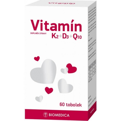 Biomedica Vitamín K2 + D3 + Q10 60 kapsúl