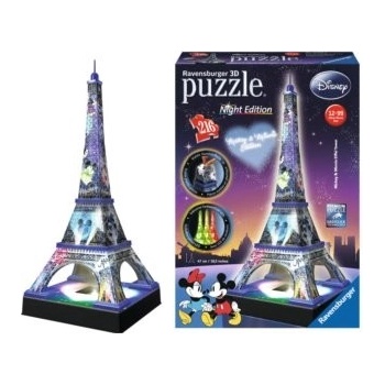 Ravensburger 3D puzzle svítící Eiffelova věž s Disney Noční edice 216 ks