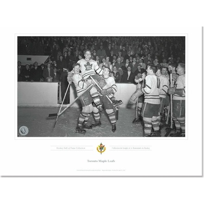 Mustang Plagát Toronto Maple Leafs NHL Memorabilia 1951 Bill Barilko Celebration Lift Classic 12" x 16"
