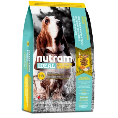 Nutram I18 Nutram Ideal Solution Support® Weight Control Natural Dog Food За кучета с наднормени килограми от 1 до 10 години, Канада 13.6 кг