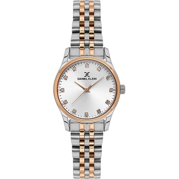 Daniel Klein DK. 1.13914-6 Дамски часовник, Сребристо/Златист- Сив циферблат, Верижка от неръждаема стомана