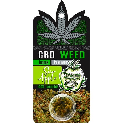 Euphoria CBD Kvety - Sour Apple 0,7g