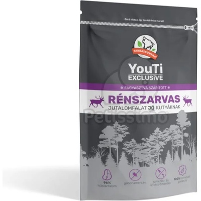 Farkaskonyha YouTi Training лакомство за награда с аромат на северни елени 50 г