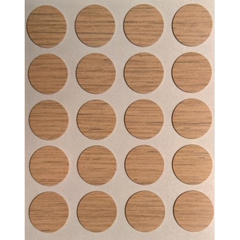 Krytka samolepicí 13mm 20ks - dub 4832