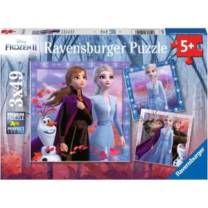 Ravensburger - Puzzle 3x49 Frozen, Land of Ice - 40 - 99 piese