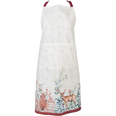 Clayre & Eef Zástěra Dearly Christmas 70x85 cm