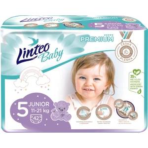 Linteo Бебешки пелени Linteo Baby Premium Junior 11 до 21 кг, 42 бр