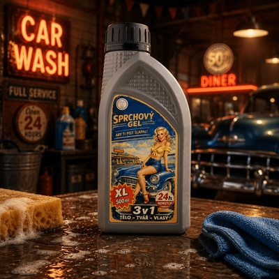 Retro industriální sprchový gel 3v1 500 ml