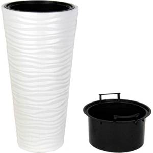Serinova Кашпа Serinova Kumsal KVT3, 26, 4/13, 7 л, Ø40 × 80 см, бяла, 3 части