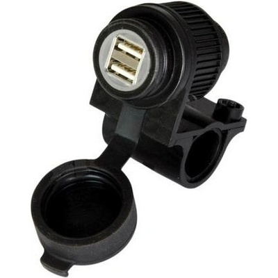 USB zásuvka 5V/2A, 2 vstupy s objímkou pro uchycení k řidítků a trubkám o průměru 22 a 25 mm, OXFORD